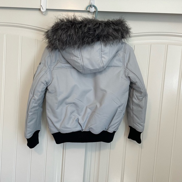 PAJAR Boy's Lucas Faux Fur Trimmed Bomber winter snow Jacket size 7/8 - Picture 5 of 11